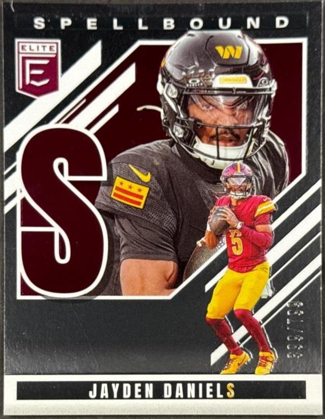 2025 Panini Donruss Elite Spellbound Jayden Daniels #14 card