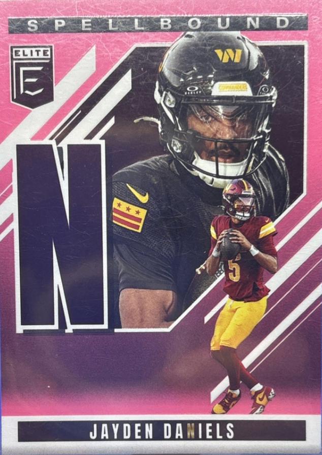 2025 Panini Donruss Elite Spellbound Jayden Daniels [Pink] #10 card