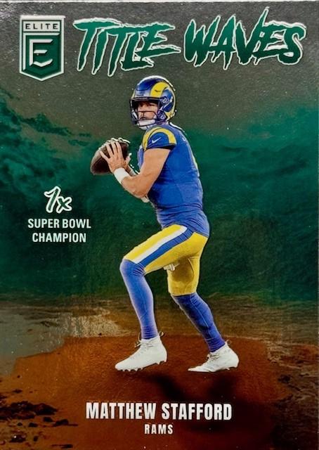 2025 Panini Donruss Elite Title Waves Matthew Stafford #6 card