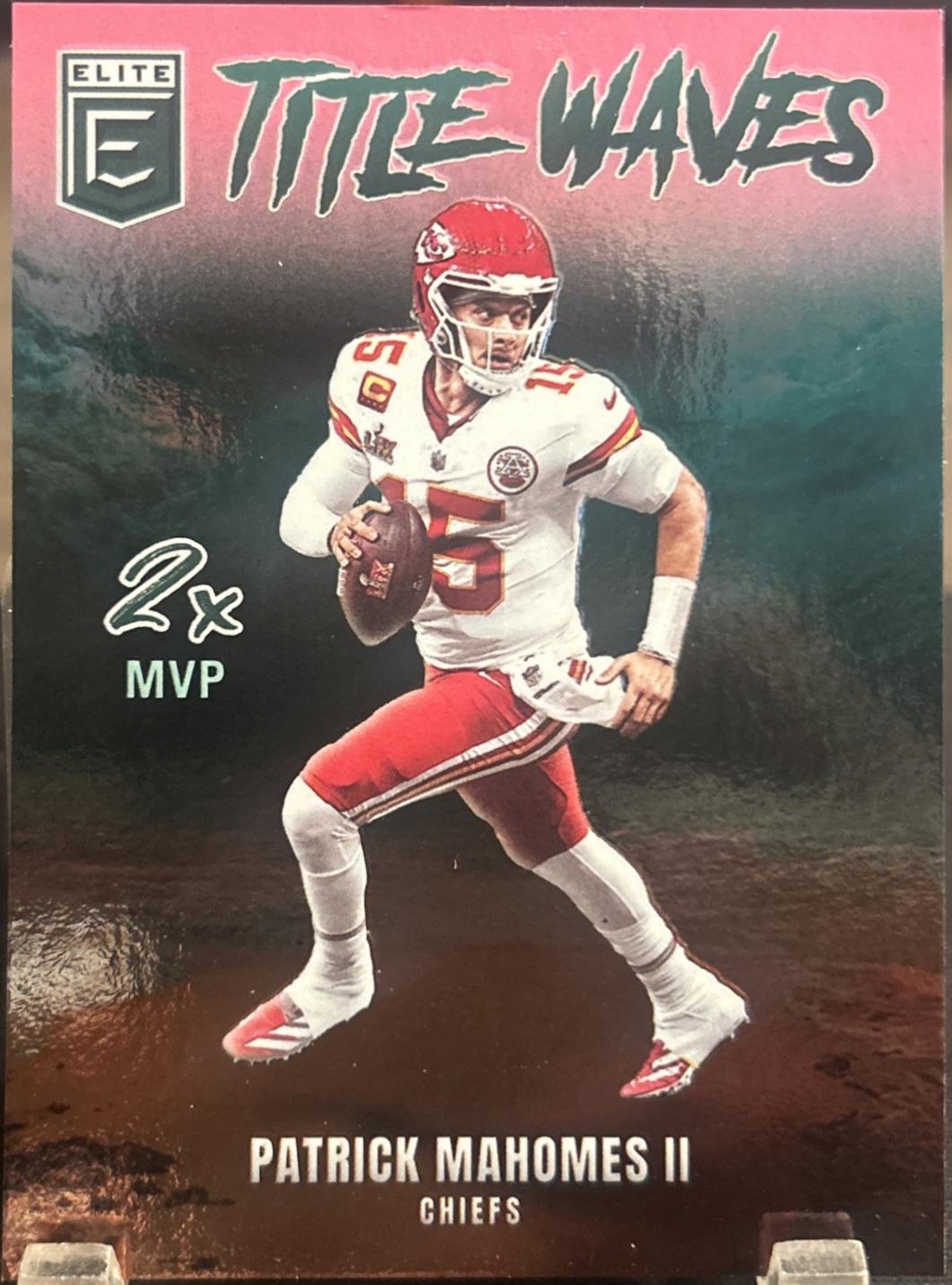 2025 Panini Donruss Elite Title Waves Patrick Mahomes II [Pink] #1 card