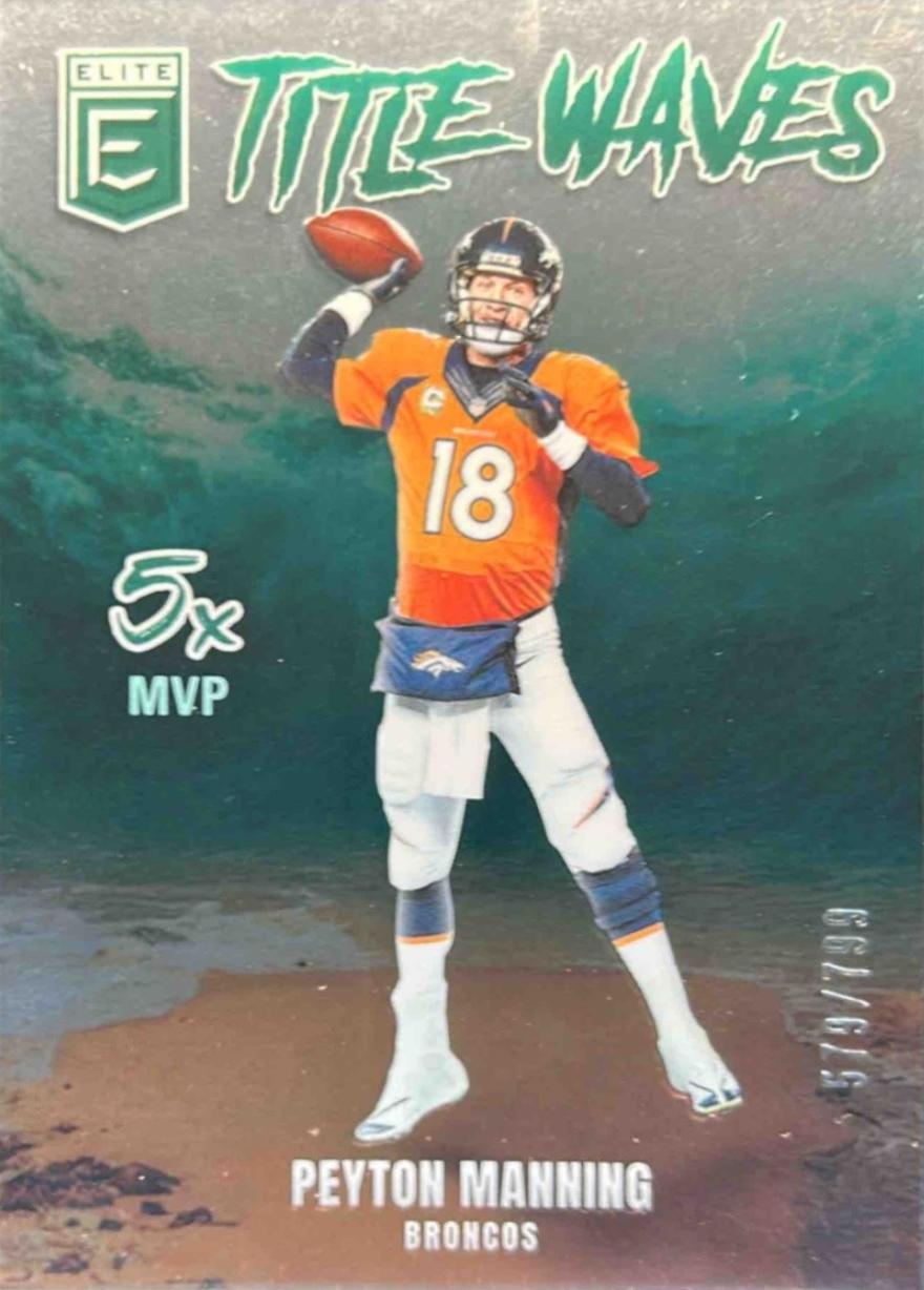 2025 Panini Donruss Elite Title Waves Peyton Manning #8 card