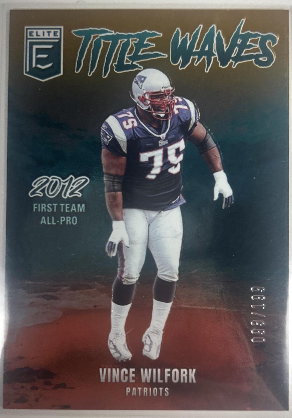 2025 Panini Donruss Elite Title Waves Vince Wilfork #5 card
