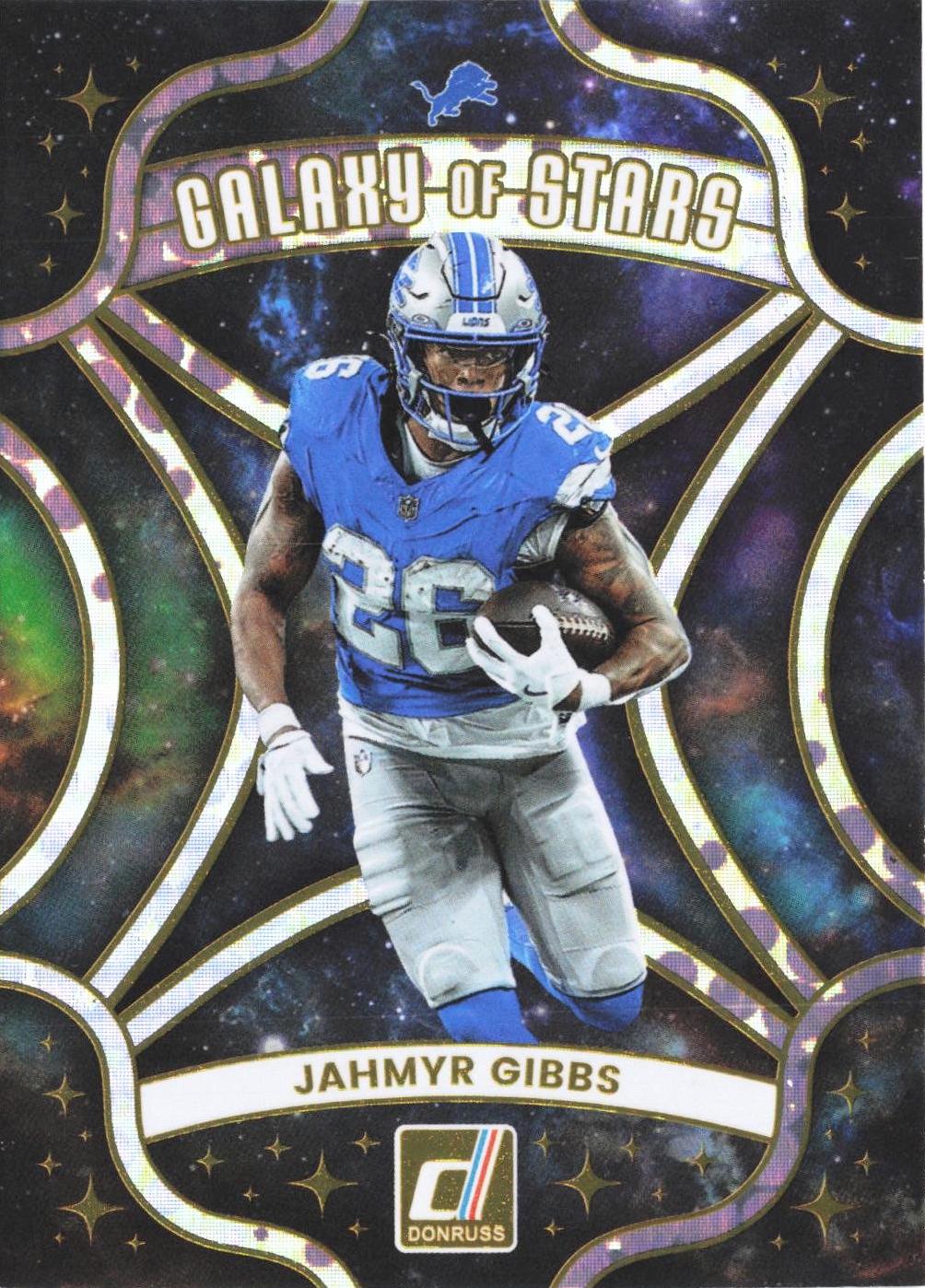 2025 Panini Donruss Galaxy of Stars Jahmyr Gibbs #3 card