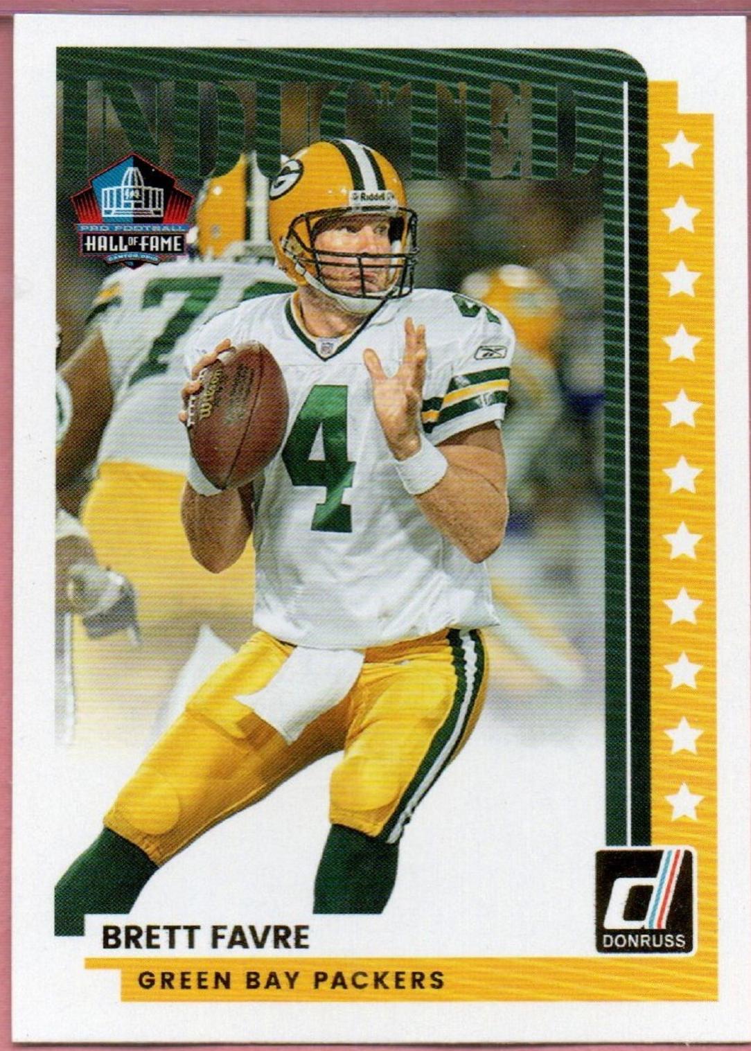 2025 Panini Donruss Inducted Brett Favre #I-BFA card