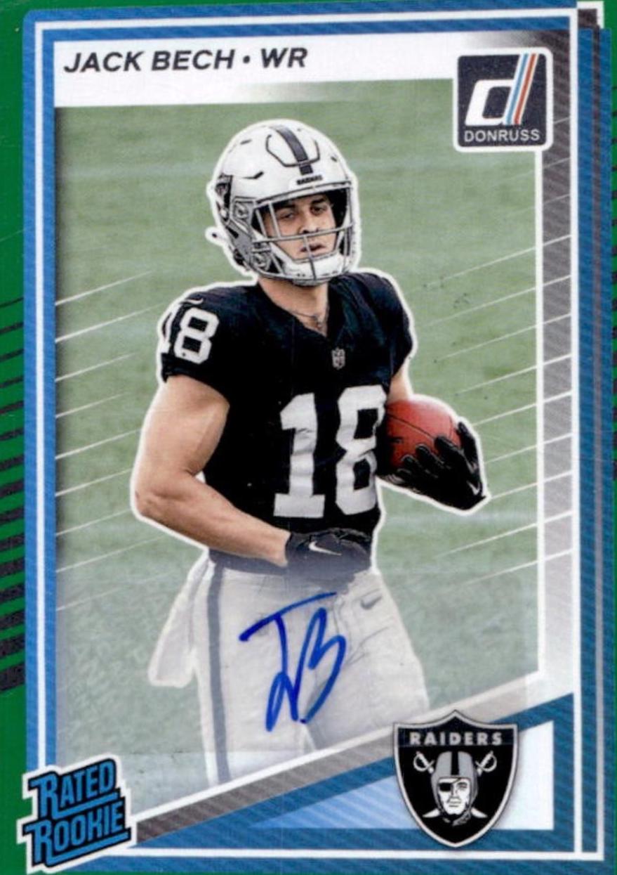 2025 Panini Donruss Jack Bech [Green Autograph] #320 card