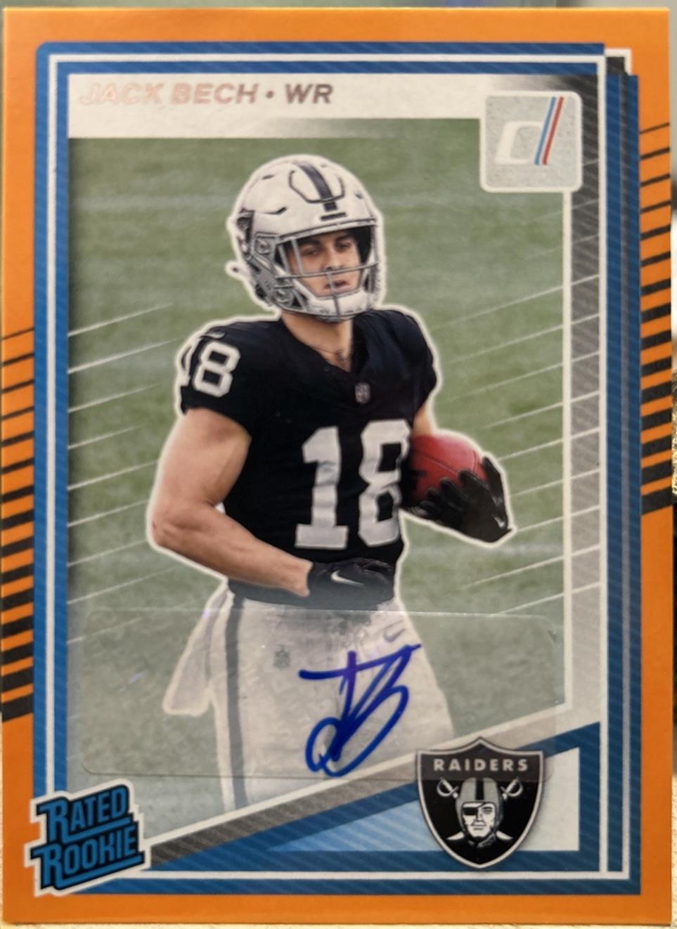 2025 Panini Donruss Jack Bech [Orange Autograph] #320 card