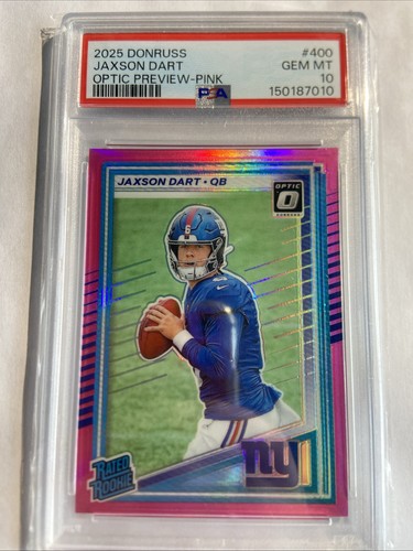 2025 Panini Donruss Jaxson Dart [Pink Optic Preview] #400 card