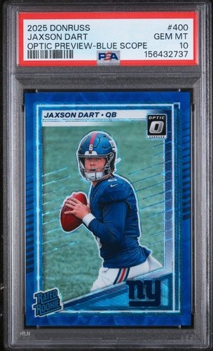 2025 Panini Donruss Jaxson Dart [Purple Optic Preview] #400 card