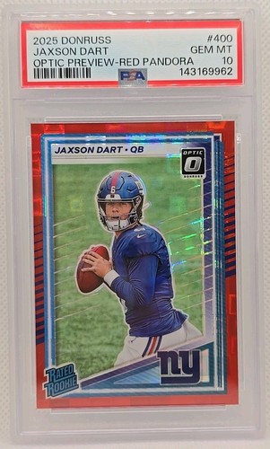 2025 Panini Donruss Jaxson Dart [Red Pandora Optic Preview] #400 card
