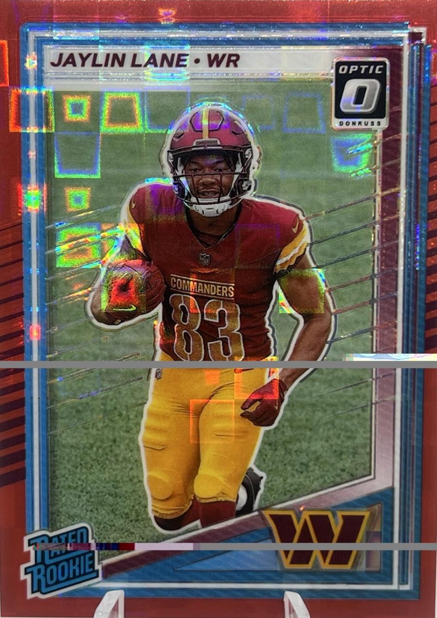2025 Panini Donruss Jaylin Lane [Red Pandora Optic Preview] #335 card