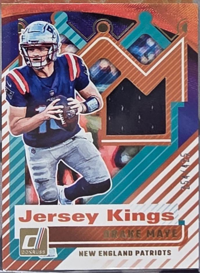 2025 Panini Donruss Jersey Kings Drake Maye #JK-DME card