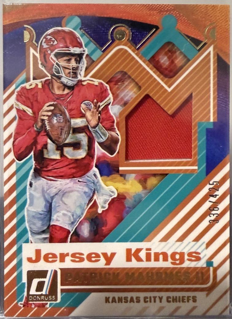 2025 Panini Donruss Jersey Kings Patrick Mahomes II #JK-PMS card