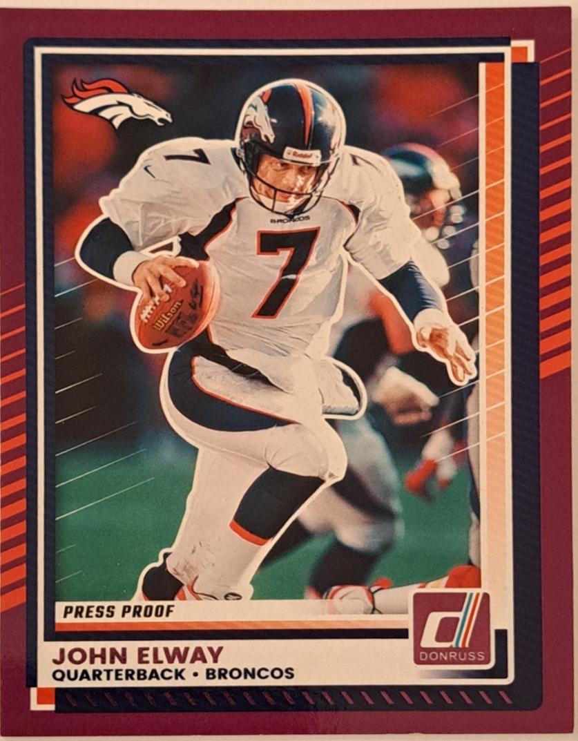 2025 Panini Donruss John Elway [Press Proof Purple] #255 card