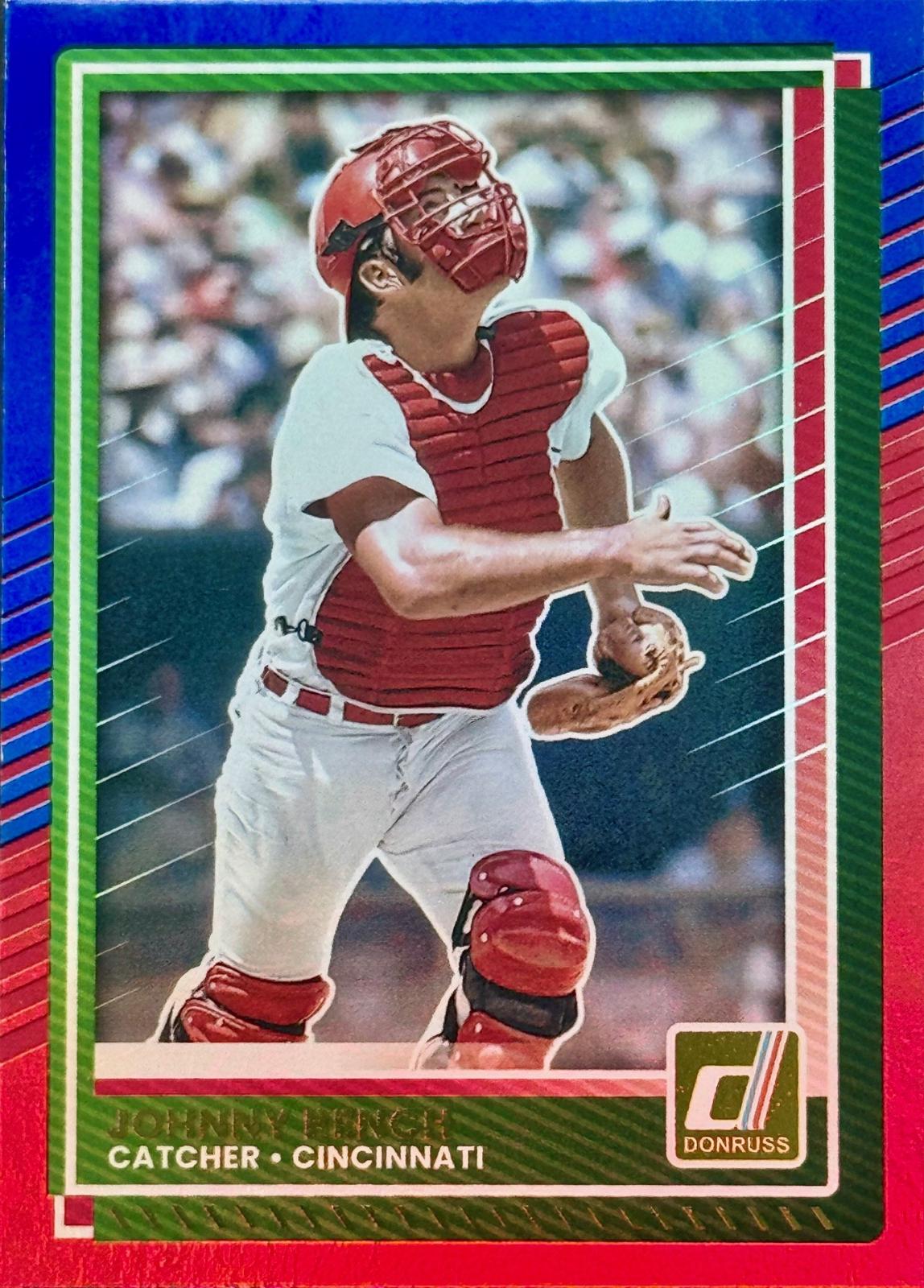 2025 Panini Donruss Johnny Bench [Red Blue] #46 card