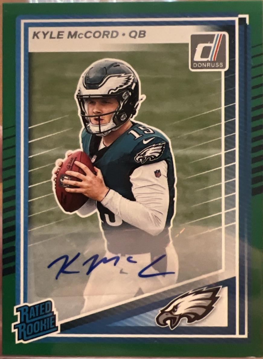 2025 Panini Donruss Kyle McCord [Green Autograph] #325 card