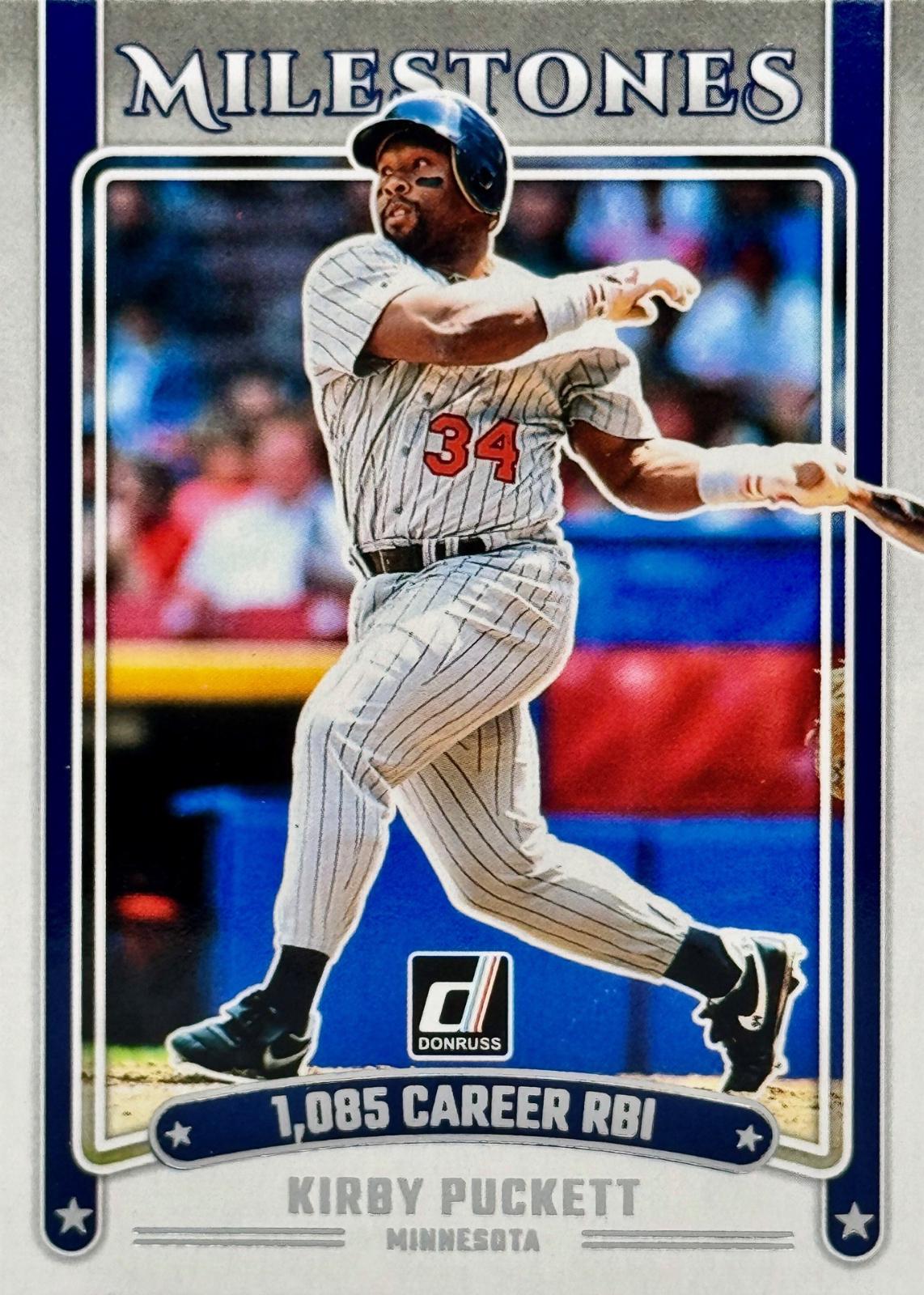 2025 Panini Donruss Milestones Kirby Puckett #6 card