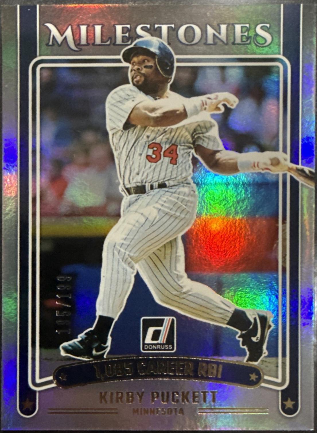 2025 Panini Donruss Milestones Kirby Puckett [Holo] #6 card