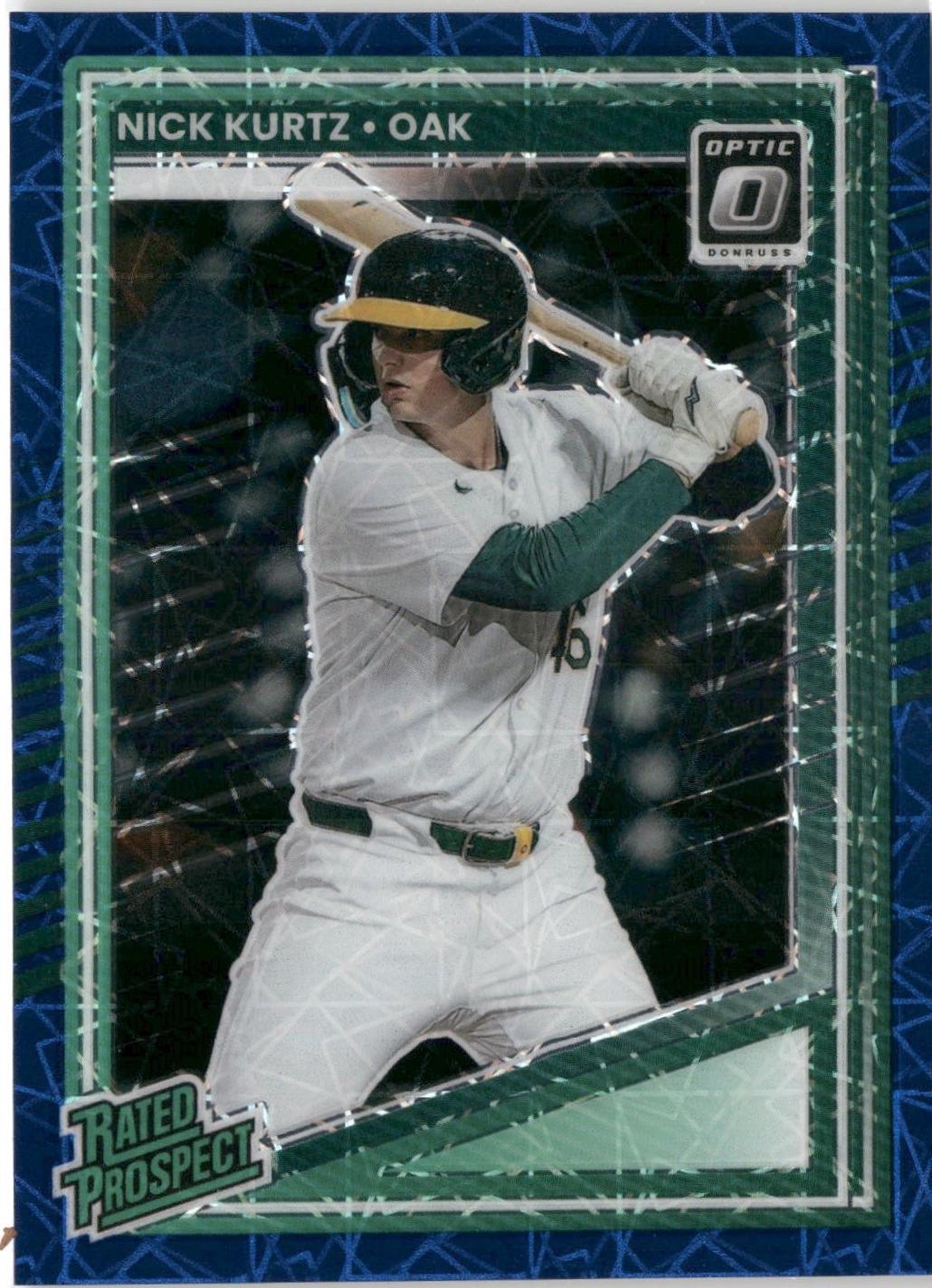 2025 Panini Donruss Nick Kurtz [Blue Velocity Optic] #154 card