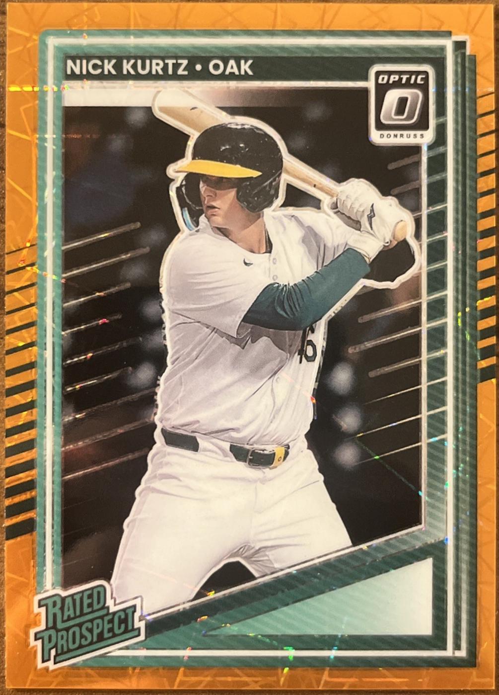 2025 Panini Donruss Nick Kurtz [Orange Velocity Optic] #154 card