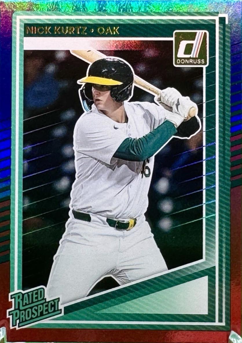 2025 Panini Donruss Nick Kurtz [Red Blue] #154 card