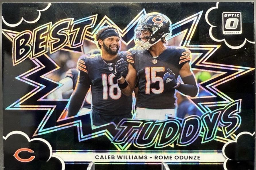 2025 Panini Donruss Optic Best Tuddys Caleb Williams / Rome Odunze [Black Pandora] #8 card