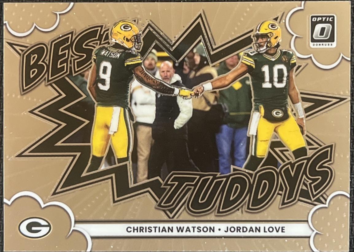 2025 Panini Donruss Optic Best Tuddys Christian Watson / Jordan Love #14 card