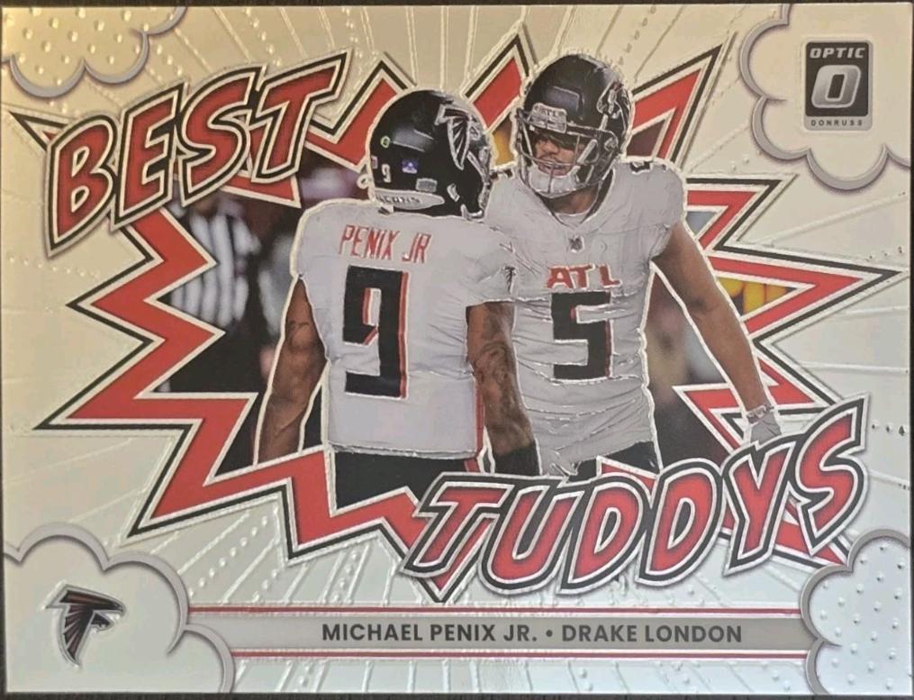 2025 Panini Donruss Optic Best Tuddys Drake London / Michael Penix Jr. #12 card