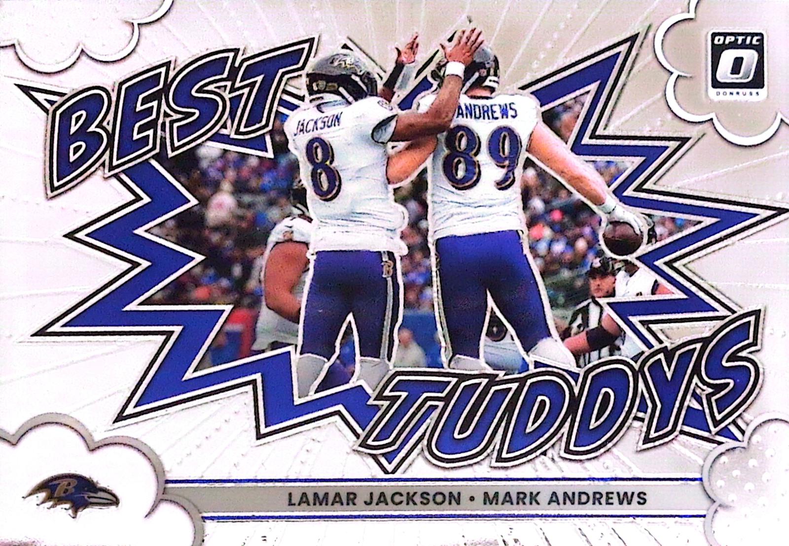 2025 Panini Donruss Optic Best Tuddys Lamar Jackson / Mark Andrews #15 card