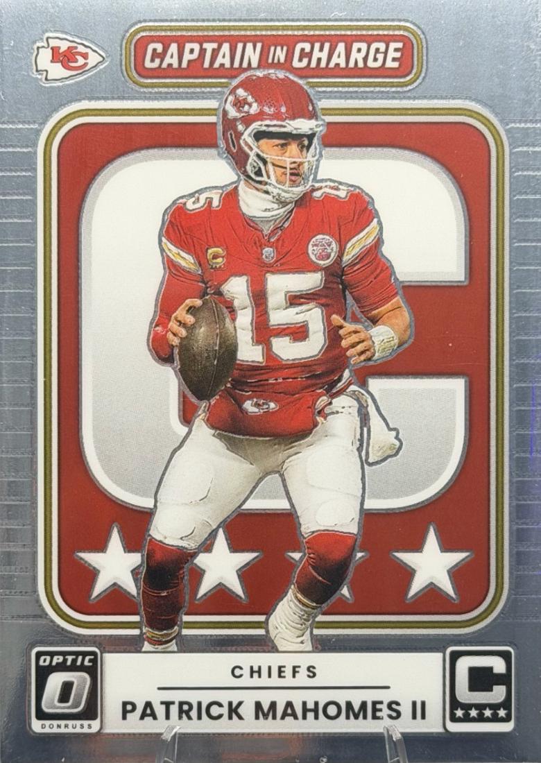 2025 Panini Donruss Optic Captain in Charge Patrick Mahomes II #6 card