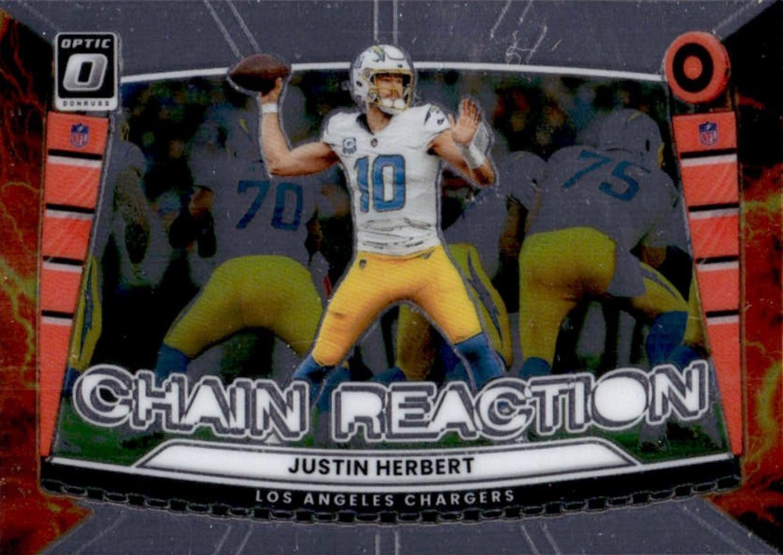 2025 Panini Donruss Optic Chain Reaction Justin Herbert #6 card