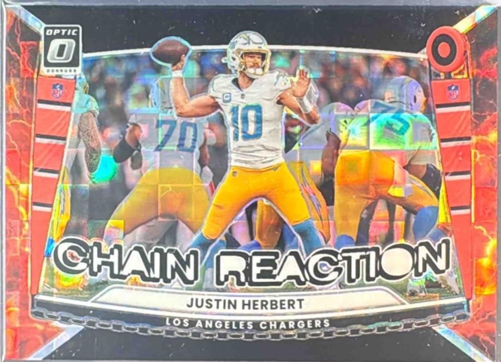 2025 Panini Donruss Optic Chain Reaction Justin Herbert [Black Pandora] #6 card