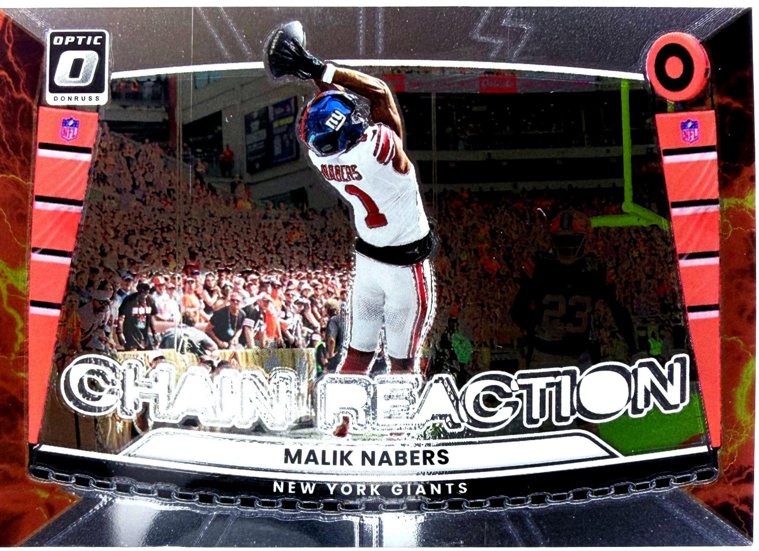 2025 Panini Donruss Optic Chain Reaction Malik Nabers #2 card