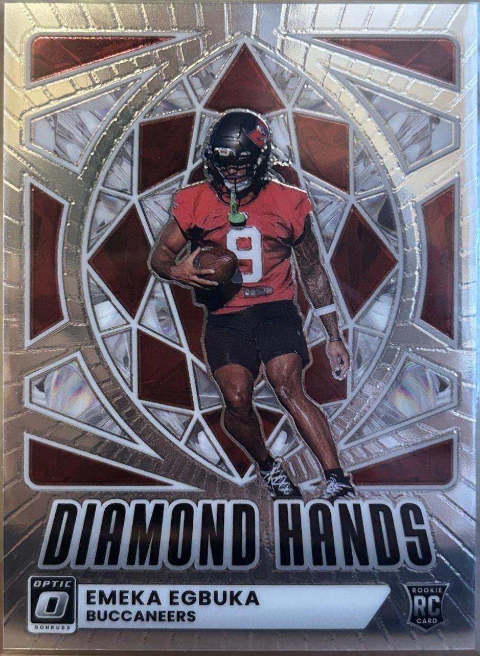 2025 Panini Donruss Optic Diamond Hands Emeka Egbuka #4 card