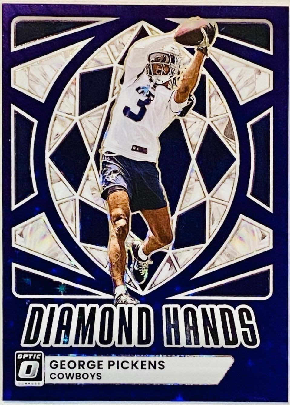 2025 Panini Donruss Optic Diamond Hands George Pickens [Purple Stars] #7 card
