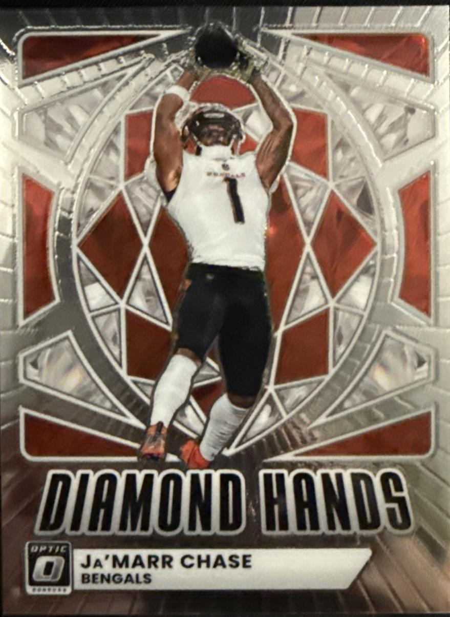 2025 Panini Donruss Optic Diamond Hands Ja'Marr Chase #6 card