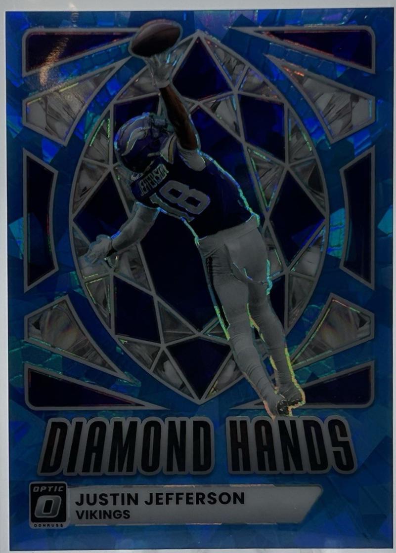 2025 Panini Donruss Optic Diamond Hands Justin Jefferson #8 card