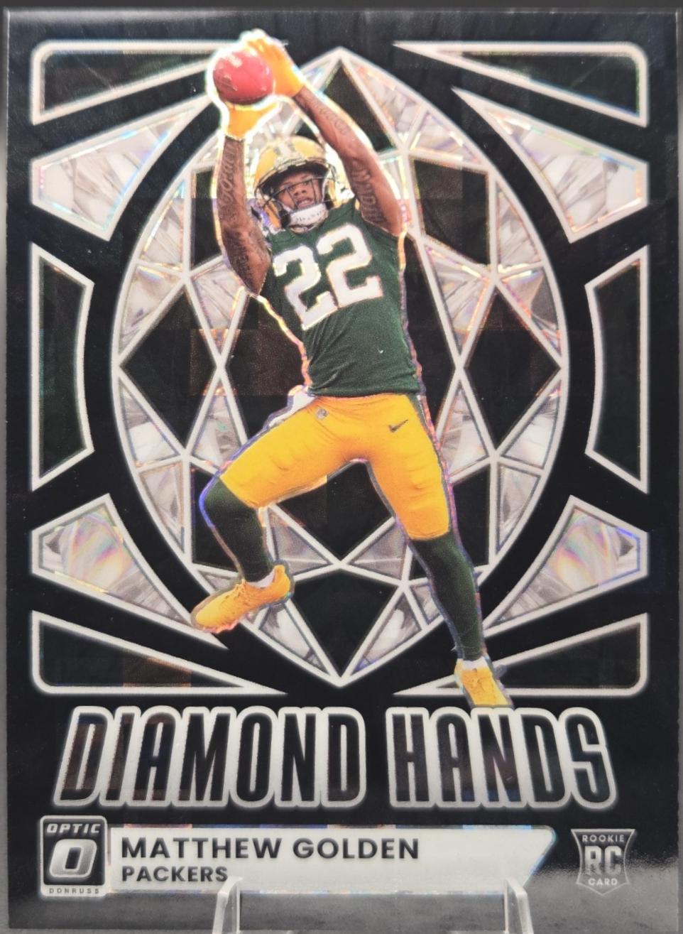 2025 Panini Donruss Optic Diamond Hands Matthew Golden [Black Pandora] #3 card