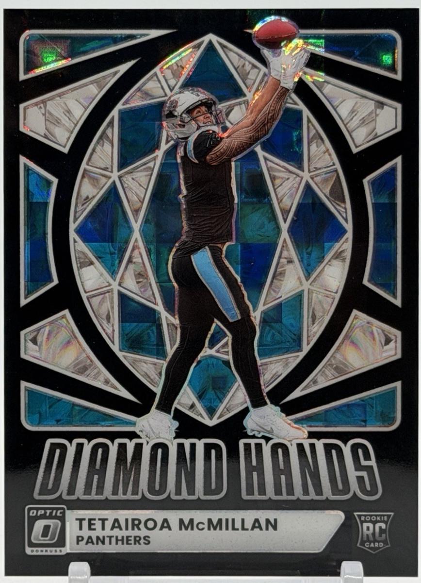 2025 Panini Donruss Optic Diamond Hands Tetairoa McMillan [Black Pandora] #2 card