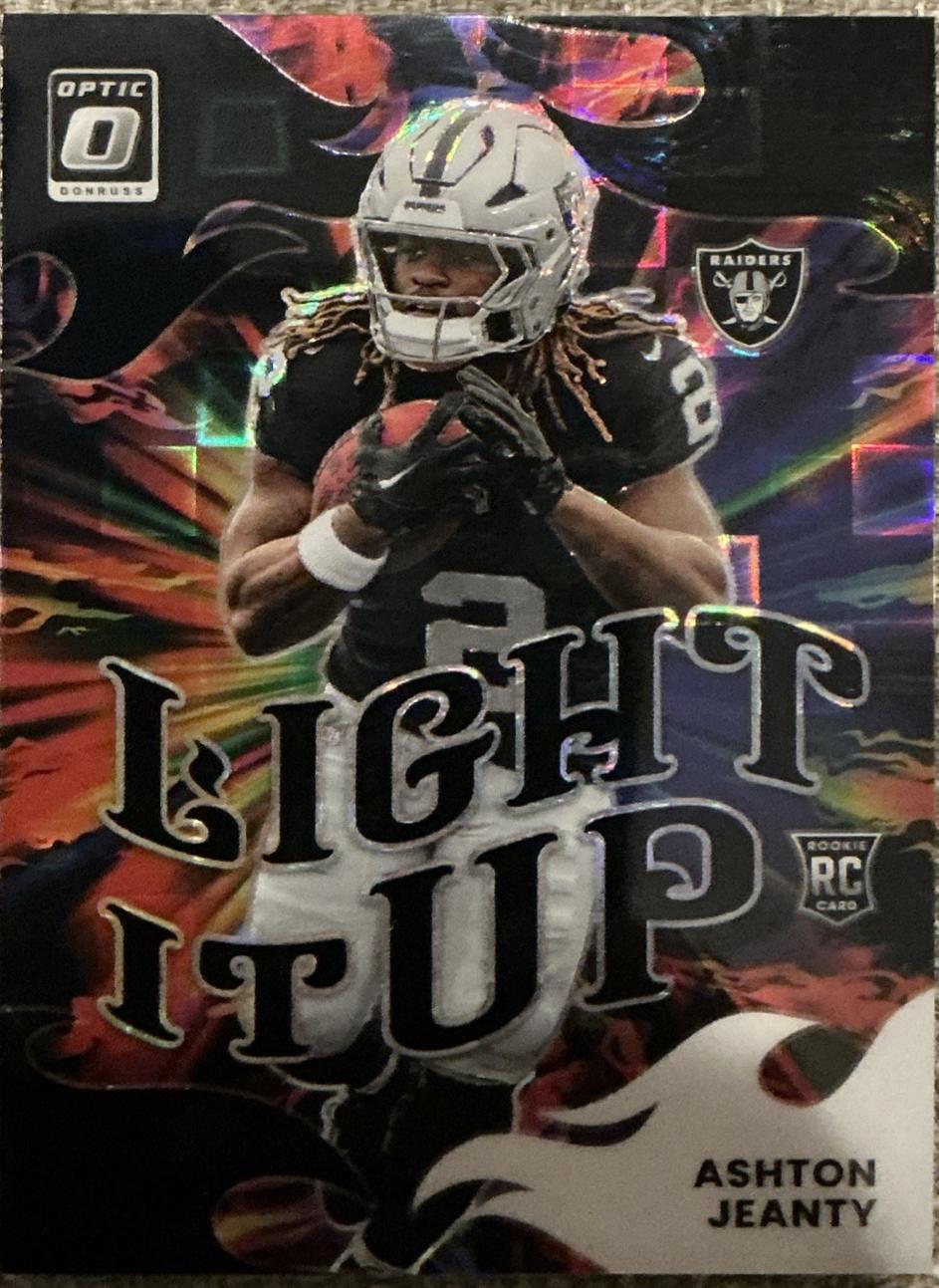 2025 Panini Donruss Optic Light It Up Ashton Jeanty [Black Pandora] #2 card