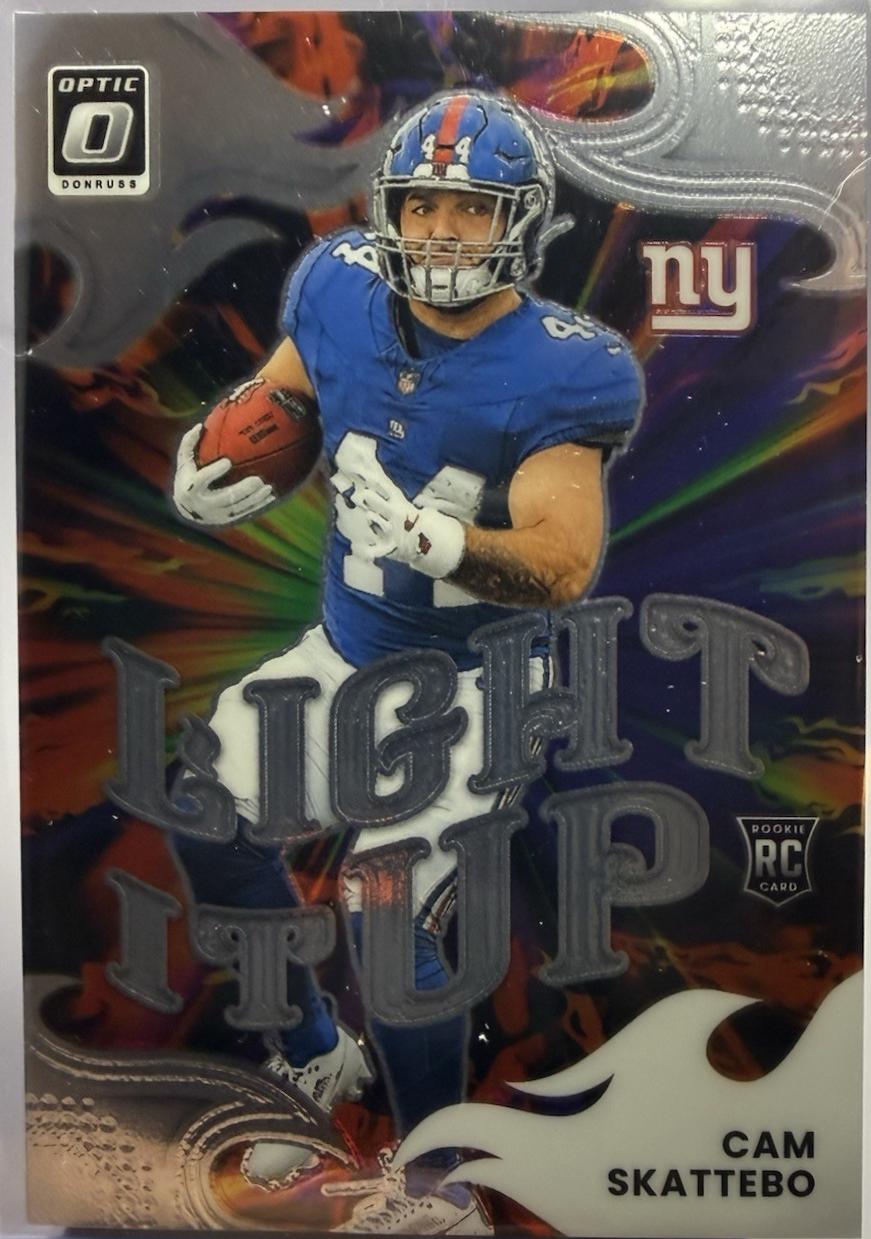 2025 Panini Donruss Optic Light It Up Cam Skattebo #5 card