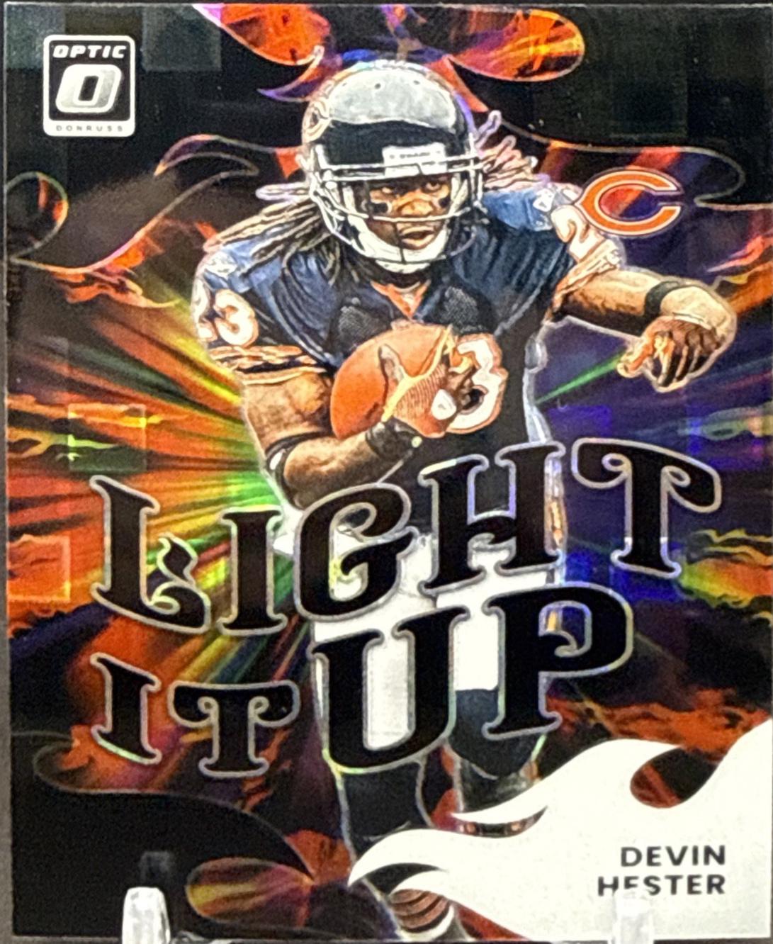 2025 Panini Donruss Optic Light It Up Devin Hester [Black Pandora] #18 card