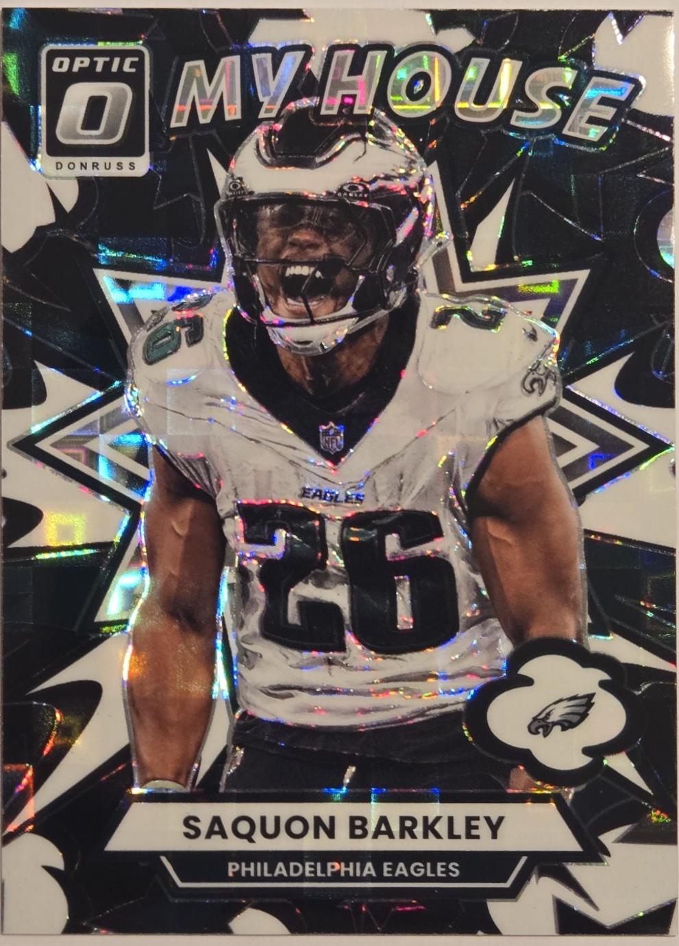 2025 Panini Donruss Optic My House Saquon Barkley [Black Pandora] #7 card