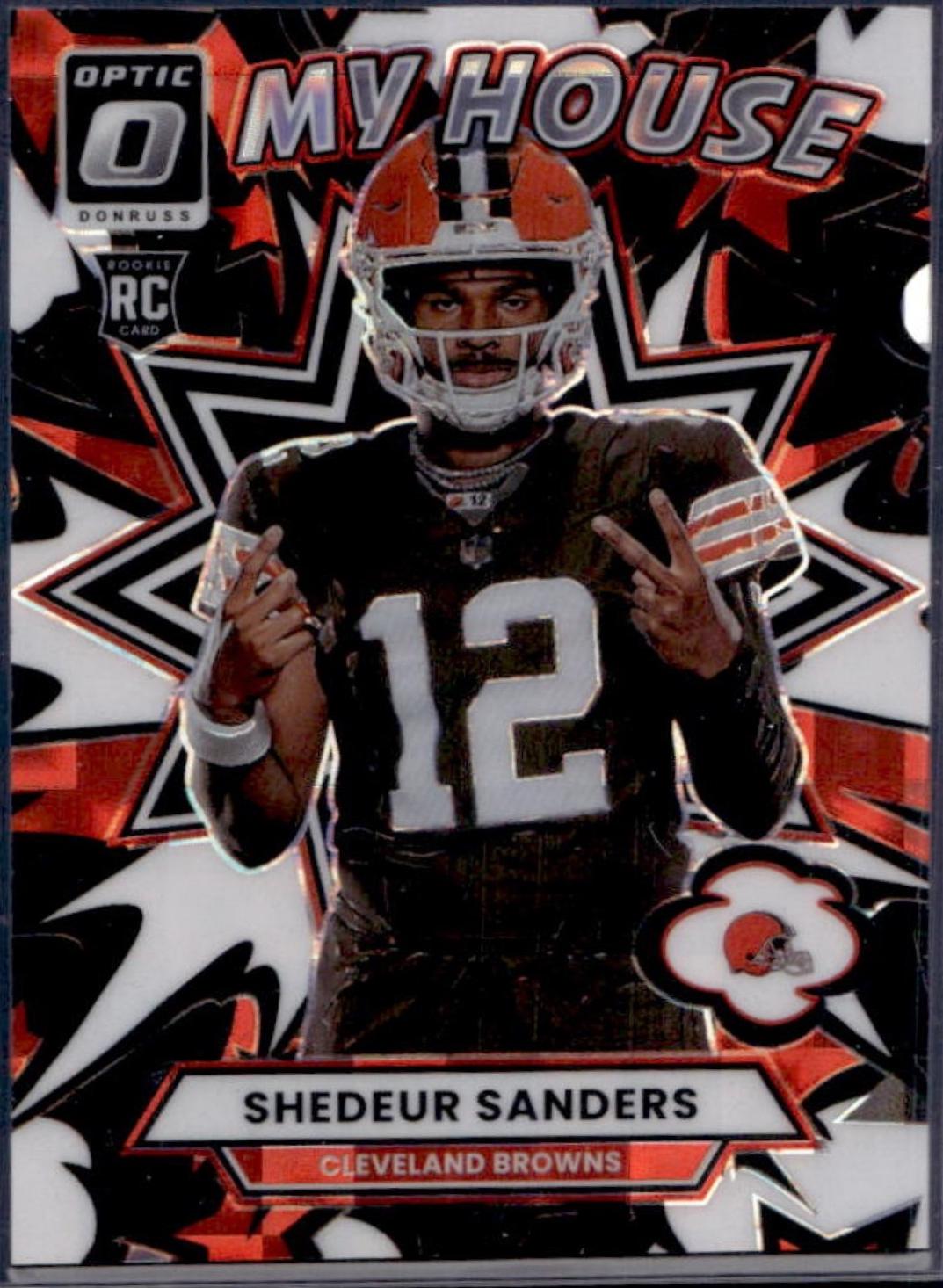 2025 Panini Donruss Optic My House Shedeur Sanders [Black Pandora] #5 card