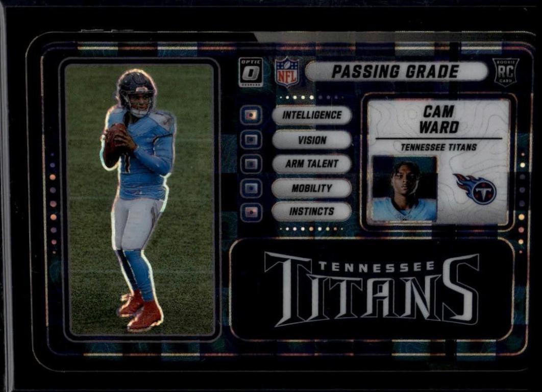 2025 Panini Donruss Optic Passing Grade Cam Ward [Black Pandora] #1 card