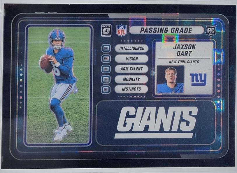 2025 Panini Donruss Optic Passing Grade Jaxson Dart [Black Pandora] #2 card