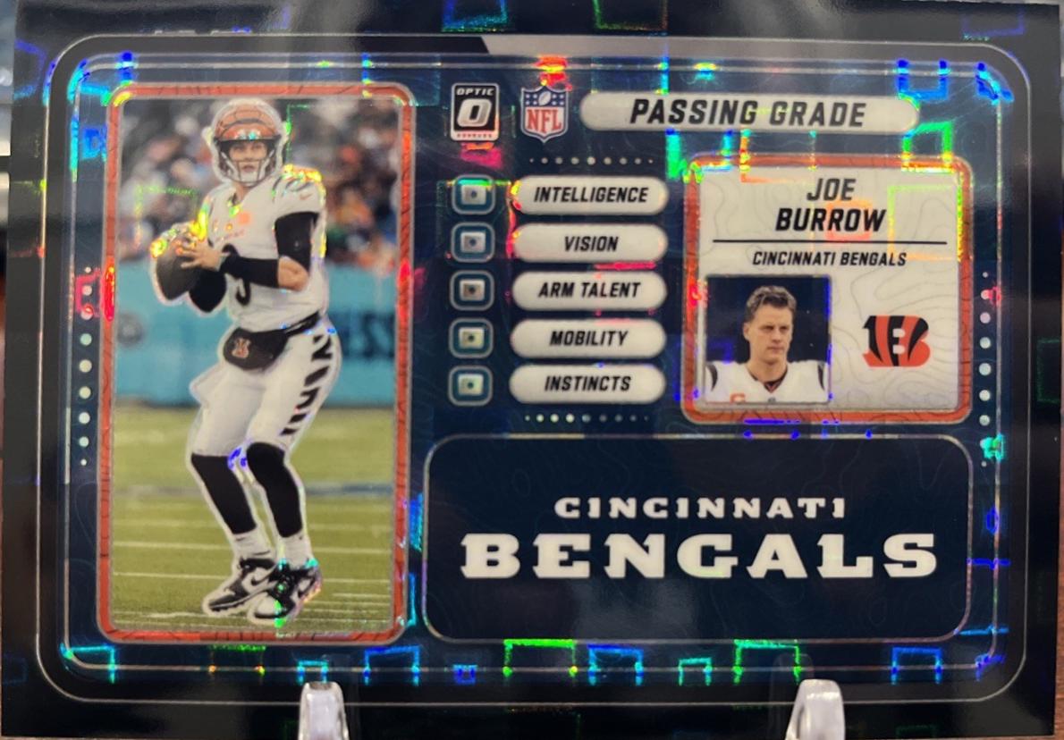 2025 Panini Donruss Optic Passing Grade Joe Burrow [Black Pandora] #6 card