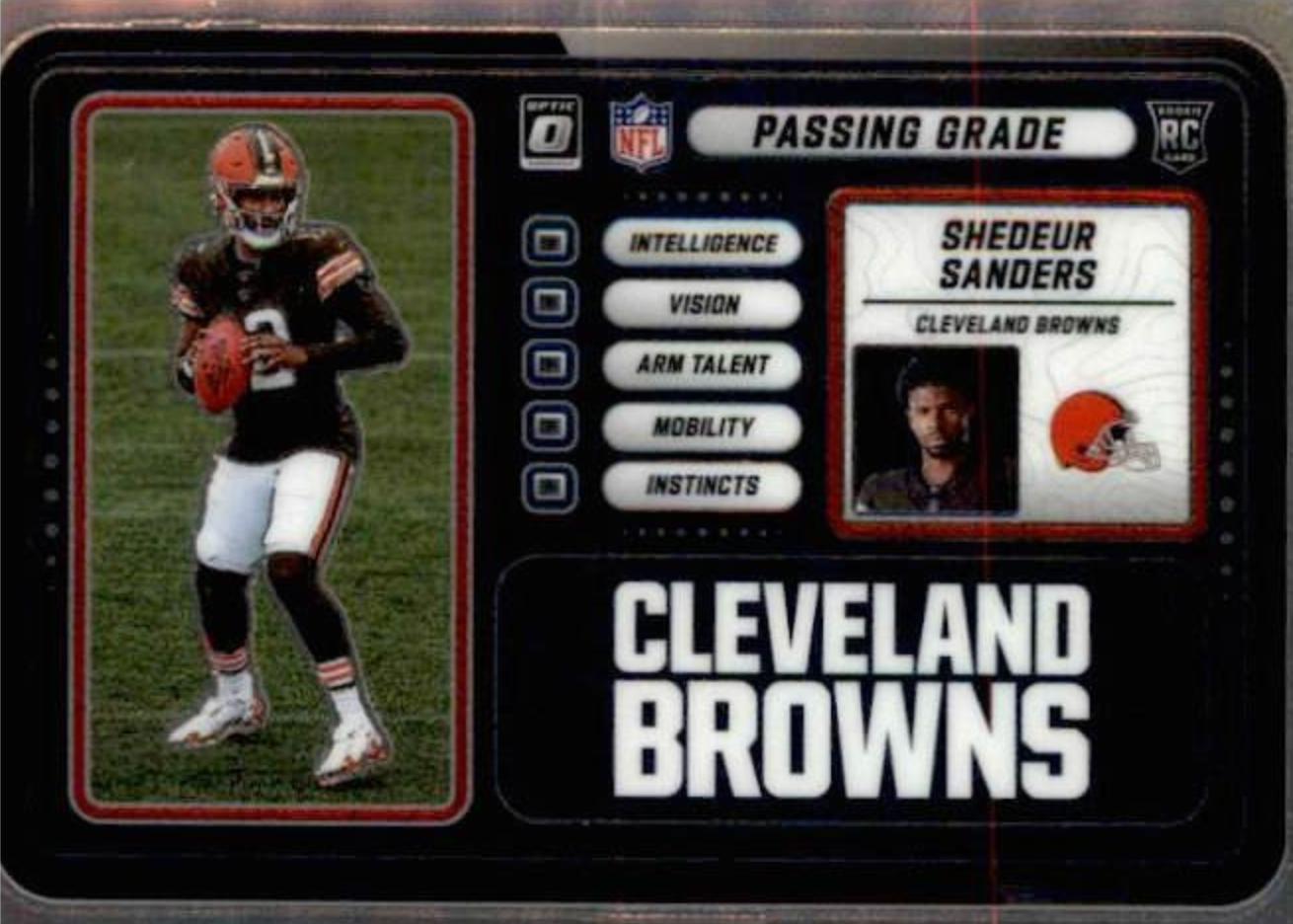 2025 Panini Donruss Optic Passing Grade Shedeur Sanders #3 card