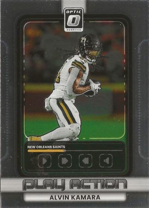 2025 Panini Donruss Optic Play Action Alvin Kamara #5 card