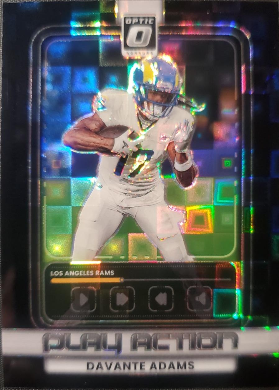 2025 Panini Donruss Optic Play Action Davante Adams [Black Pandora] #19 card
