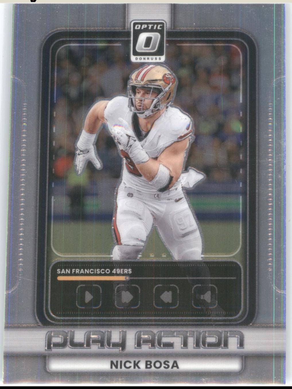2025 Panini Donruss Optic Play Action Nick Bosa #12 card